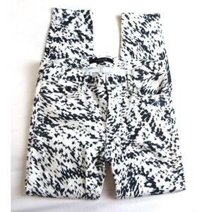 J Brand Jeans Black & White Labyrinth Print Super Skinny Women's Size 27